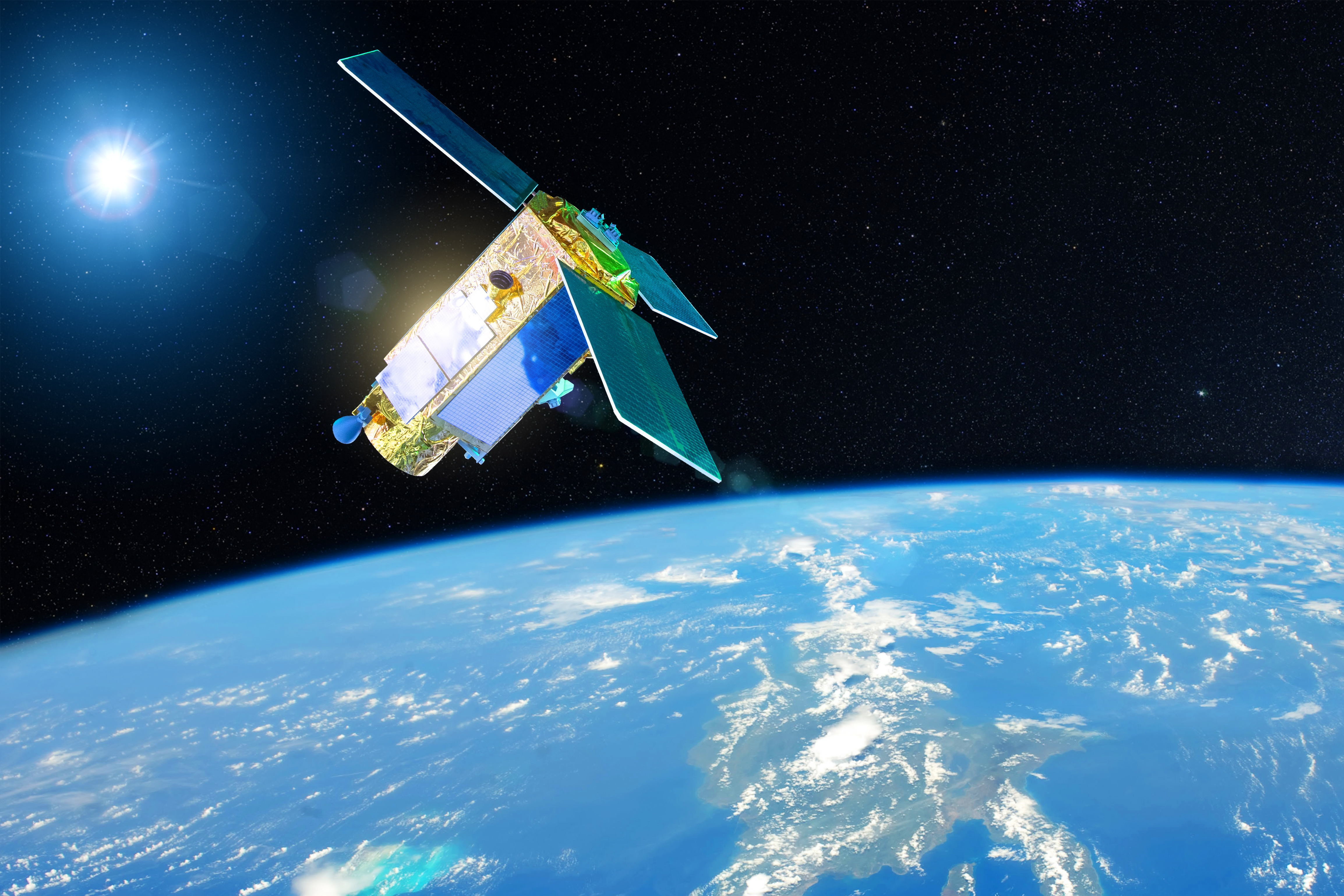 LEO Satellite Stock Image